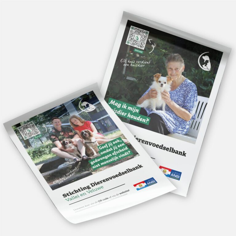 Flyer Ontwerp Dierenvoedselbank Vallei & Veluwe Grafisch Vormgever Rody Pathuis